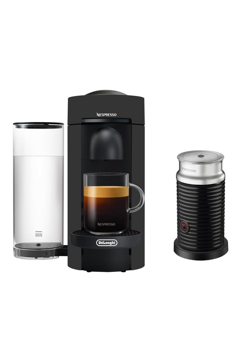 VertuoPlus Coffee Machine & Aeroccino Frother Set, Main, color, BLACK