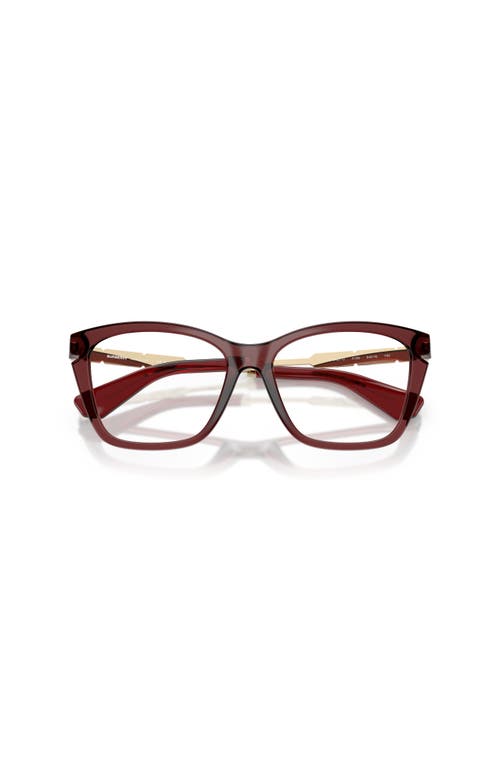 Burberry 52mm Cat Eye Optical Glasses In Red