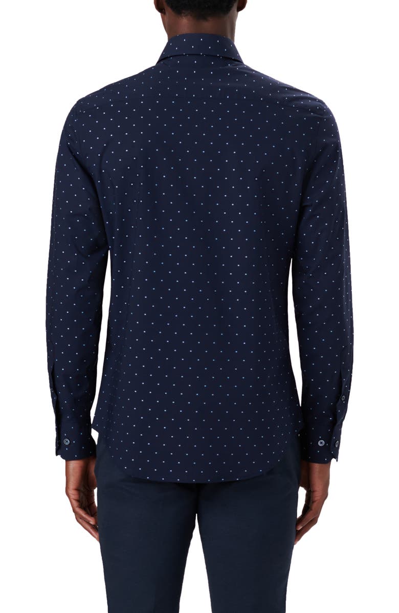 Bugatchi Shaped Fit Check Stretch Cotton Button-Up Shirt, Alternate, color,