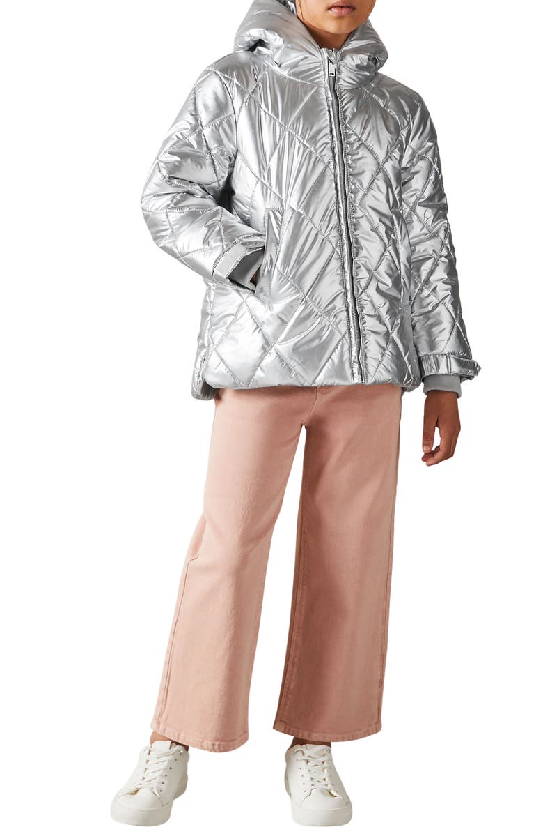 Reiss Kids' Jan Sr. Quilted Hooded Puffer Jacket, Alternate, color, 