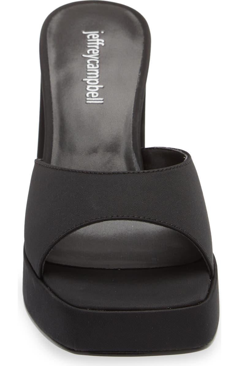 Jeffrey Campbell Ninety Platform Sandal, Alternate, color, Black Faille