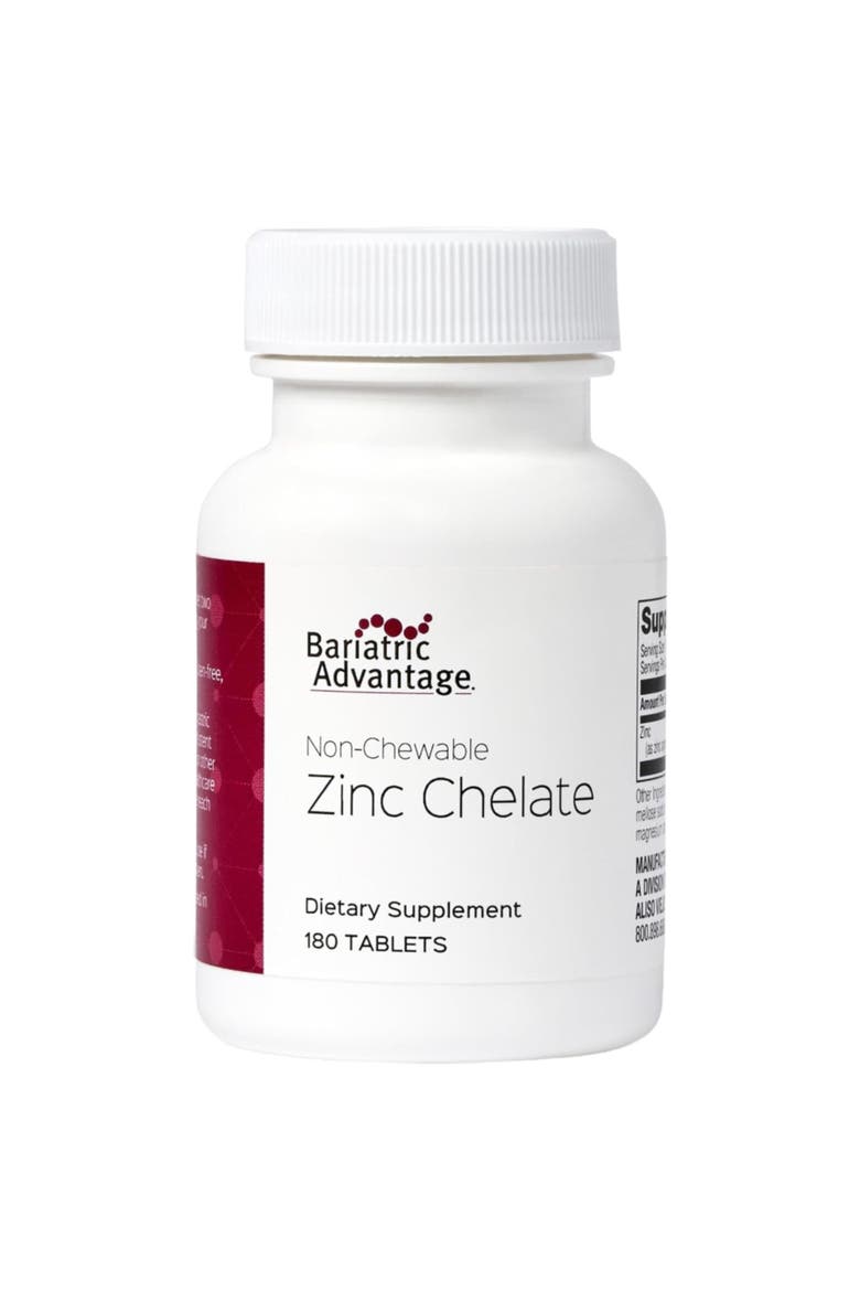 Non Chewable Zinc Chelate Supplement Tablets 20 mg 180 Count, Main, color, None