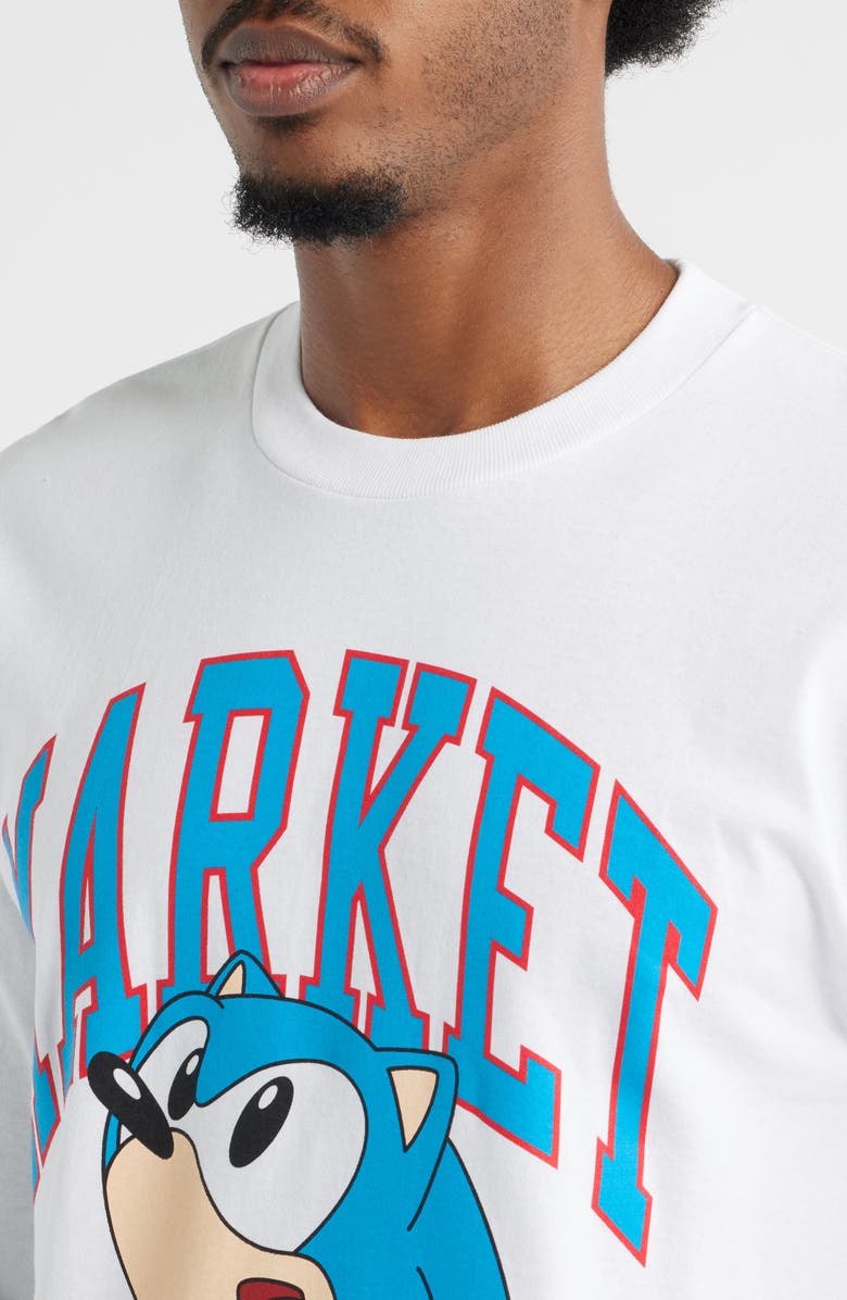 MARKET x Sonic Run Long Sleeve Cotton Graphic T-Shirt, Alternate, color, White