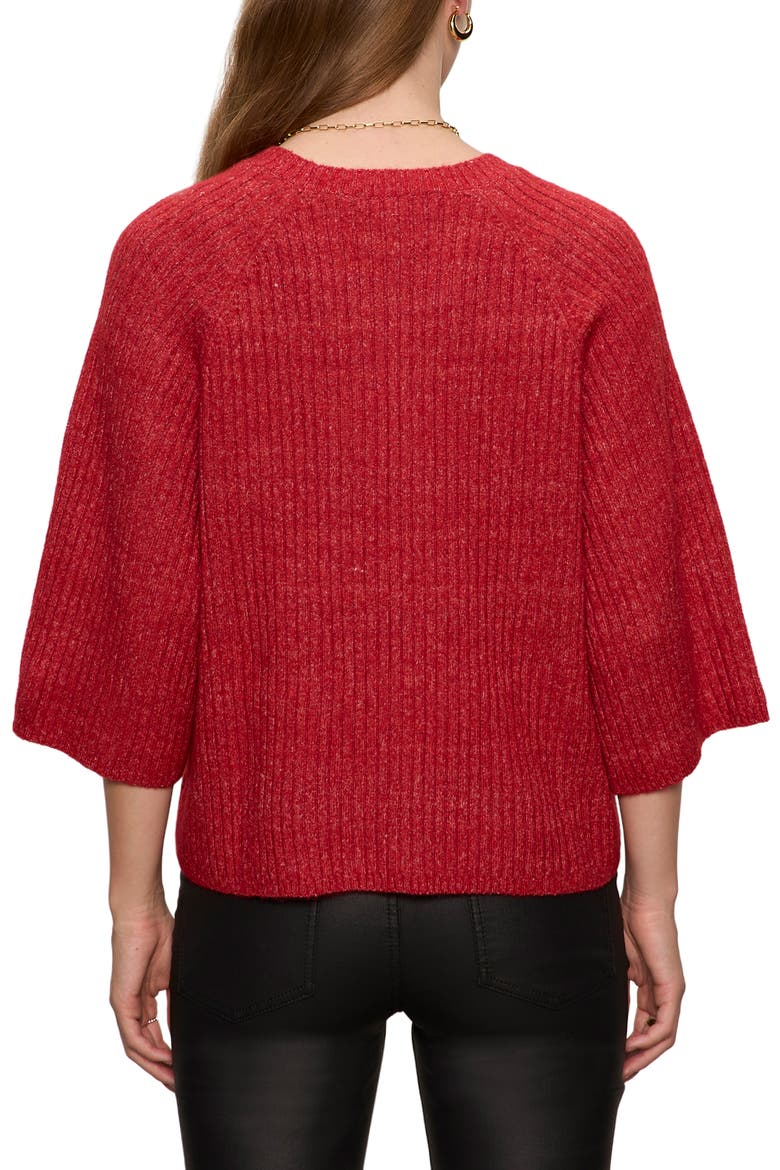 Ribbed Sweater Tee, Alternate, color, CHERRY LACQUER RED