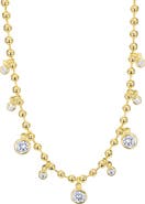 ATHRA LUXE CZ Station Beaded Necklace