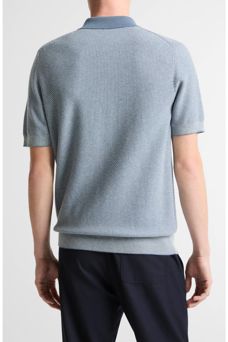 Geometric Jacquard Polo Sweater, Alternate, color, UNIFORM BLUE/CLASSIC