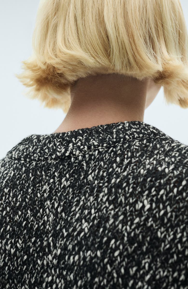 MANGO Marled Cotton Blend Crewneck Sweater, Alternate, color, 