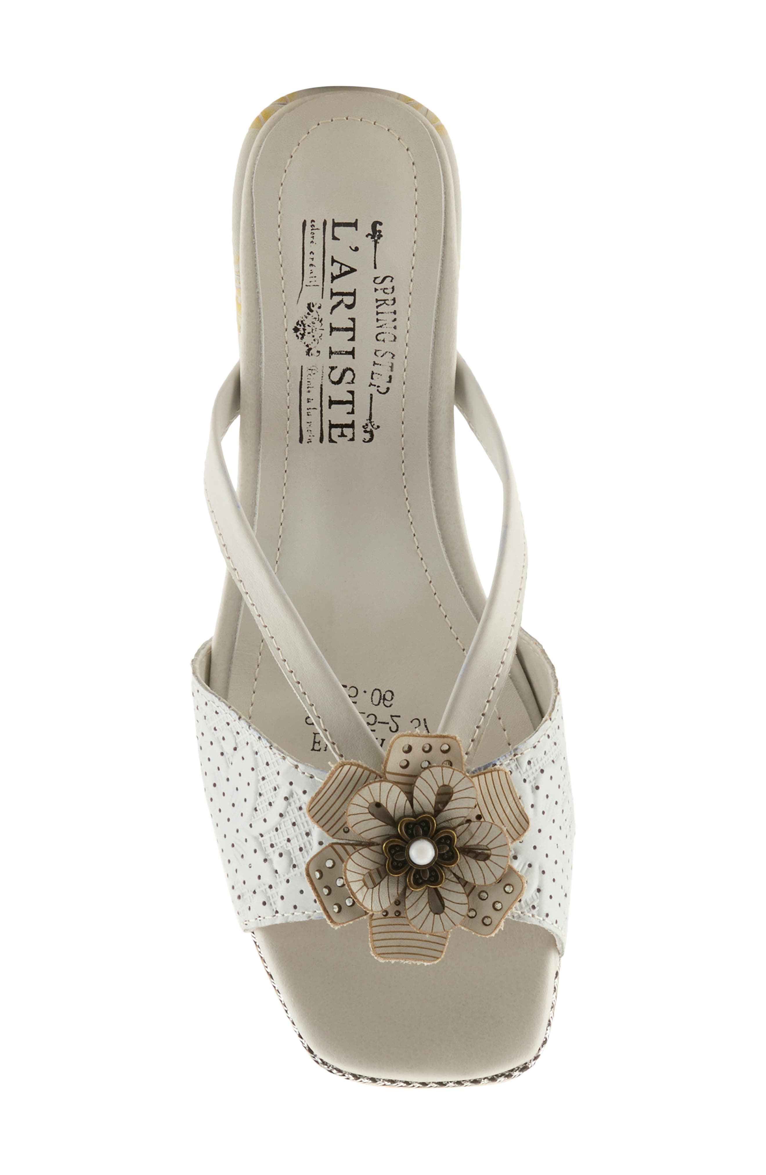 Europa Sandal, Alternate, color, OFF WHITE MULTI