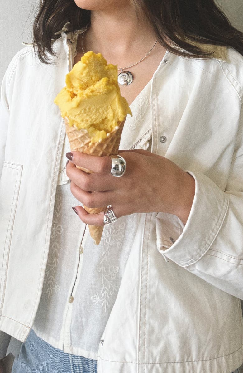 Joiana Jewelry Bold Billow Pendant, Alternate, color, White Silver