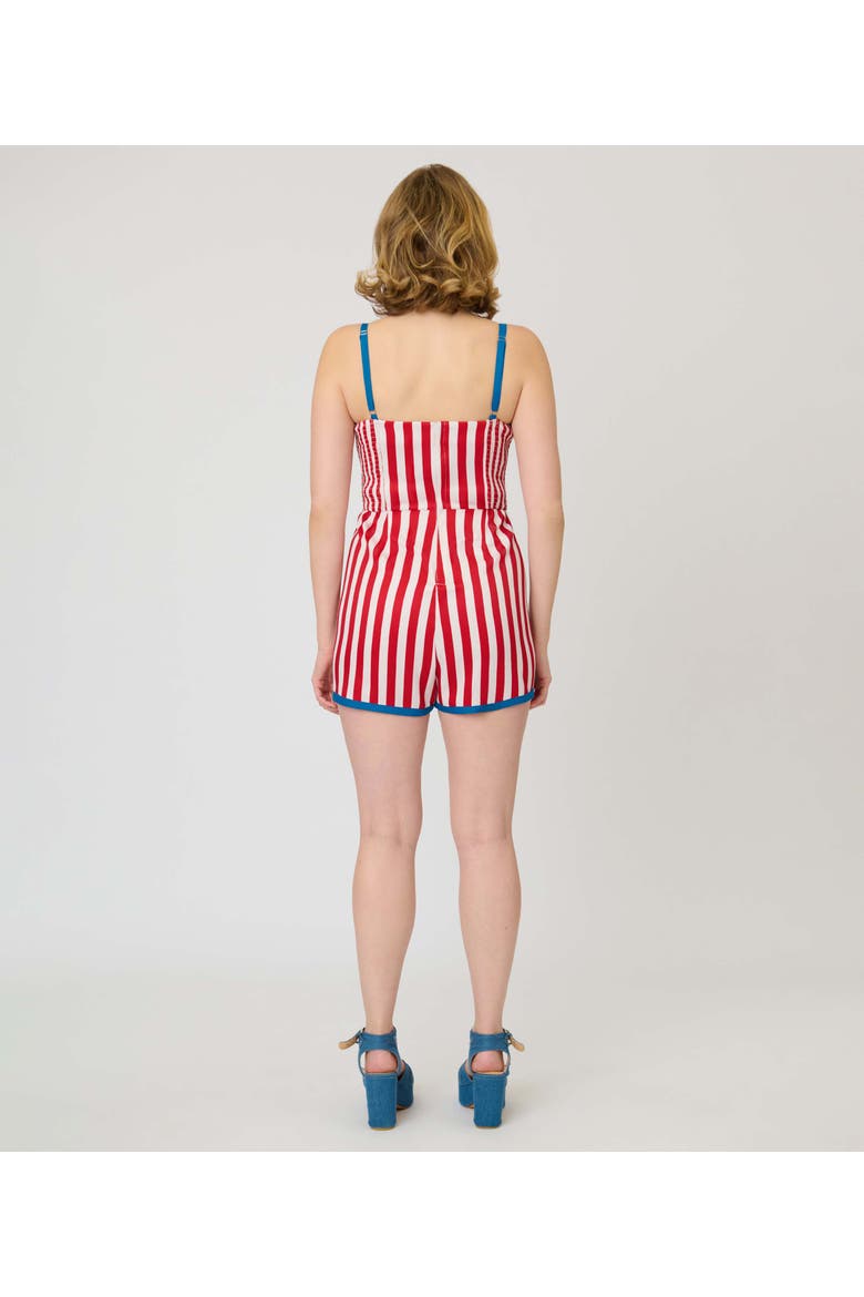 1960s Ossining Romper, Alternate, color, Red & White Stripe