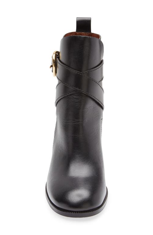 See By Chloé New Gaucho Block Heel Bootie In Black