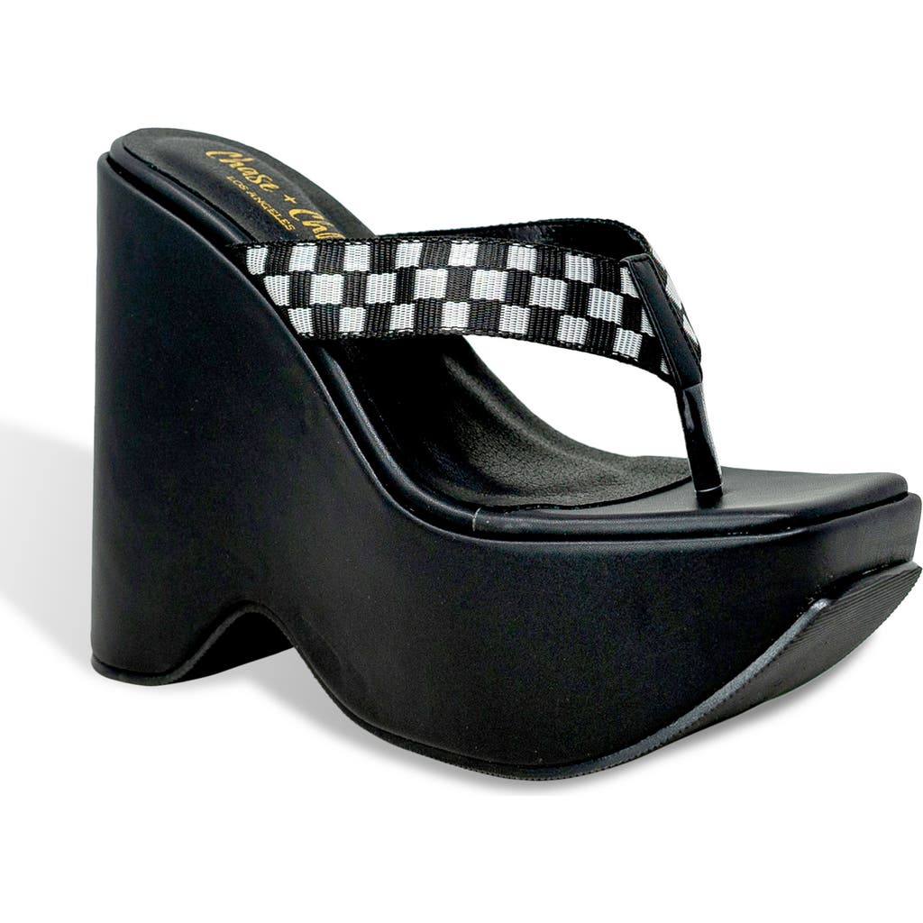 Chase & Chloe Chase And Chloe Astra Platform Wedge Sandal