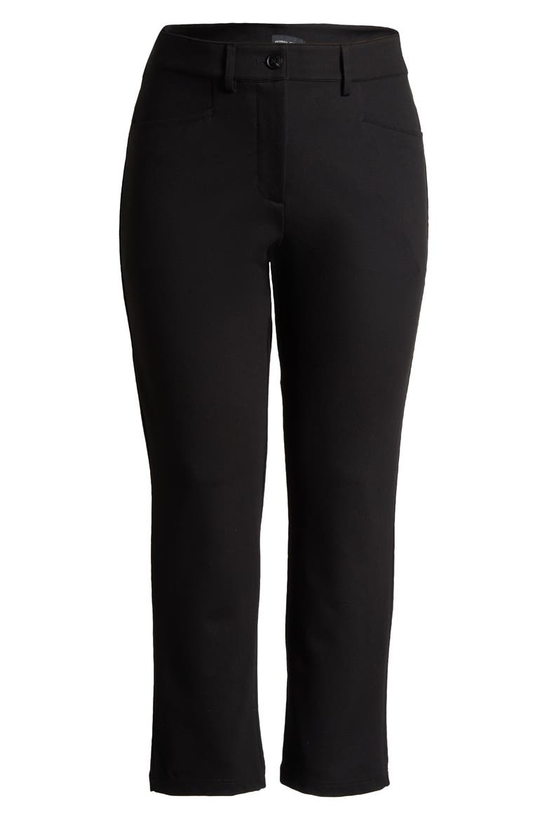 Ponte Cigarette Pants, Alternate, color, BLACK