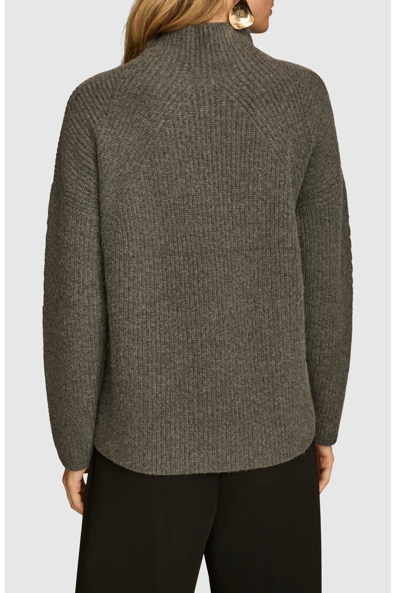 Merino Wool & Recycled Cashmere Mock Neck Sweater, Alternate, color, HEATHER IR