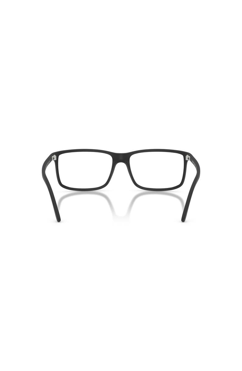 Polo Ralph Lauren 55mm Rectangle optical glasses, Alternate, color, Black