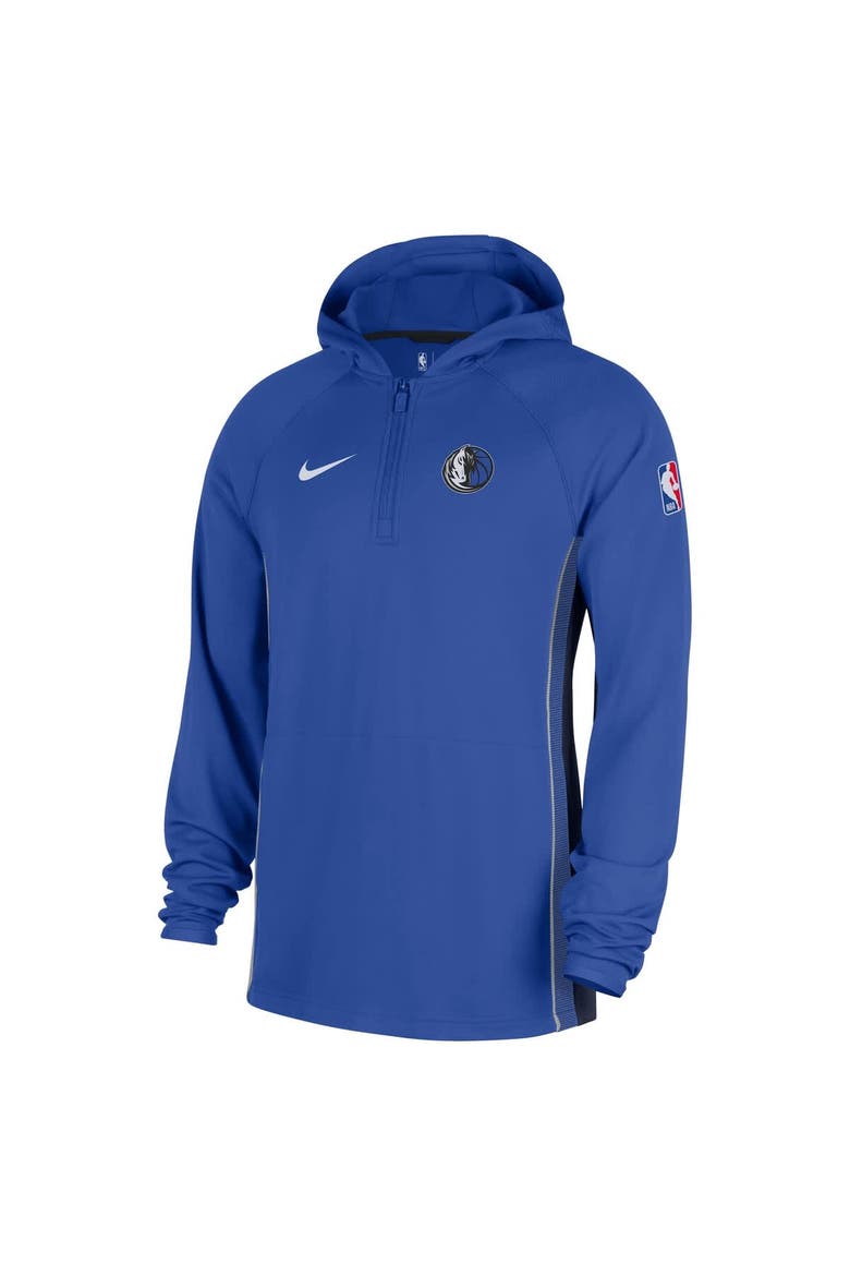 Men's Nike  Royal Dallas Mavericks Authentic On Court Zone Quarter-Zip Dri-FIT Hoodie Jacket, Alternate, color, Royal