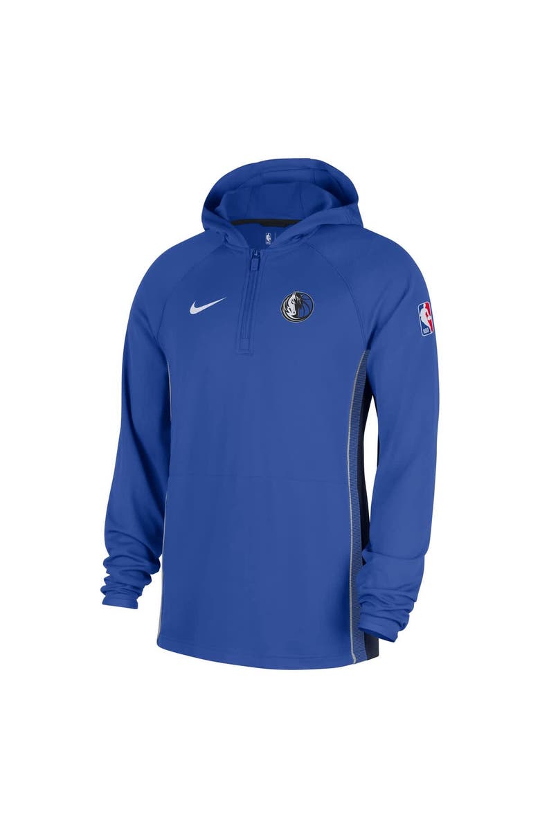 Nike Men's Nike Royal Dallas Mavericks Authentic On Court Zone Quarter-Zip Dri-FIT Hoodie Jacket, Alternate, color, Royal