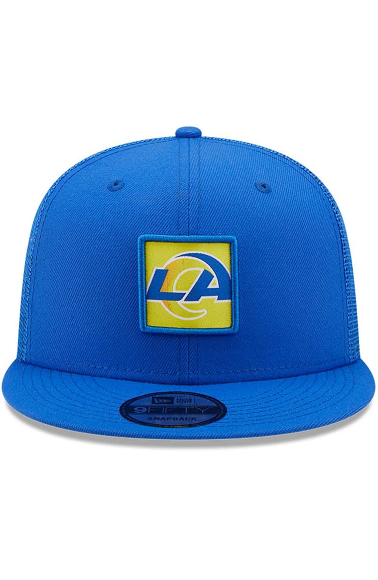 New Era Men's New Era Royal Los Angeles Rams Gridlock Trucker 9FIFTY Snapback Hat, Alternate, color, 
