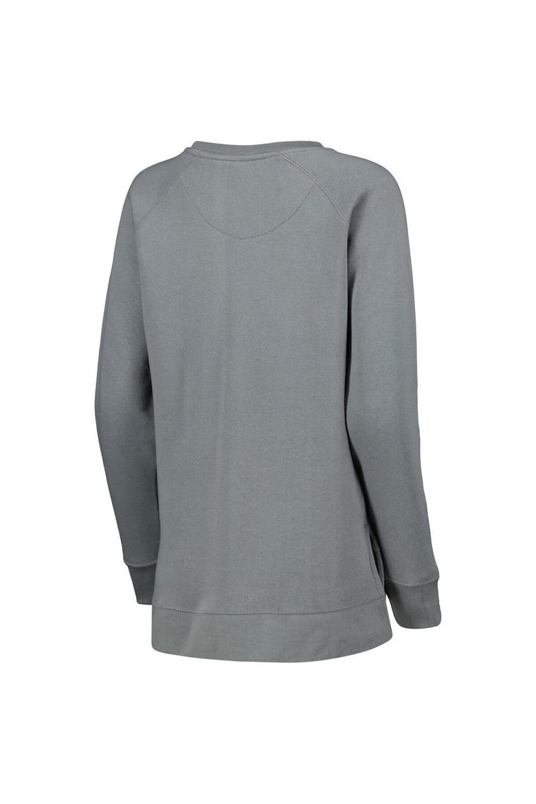 Women's Pressbox Gray Michigan State Spartans Pinehurst Chenille Raglan Pullover Sweatshirt, Alternate, color, Gray