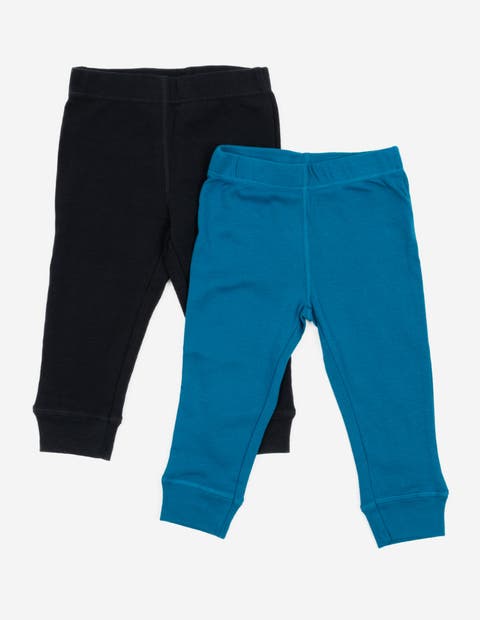 Baby Pants & Leggings Set, Navy Crawling Pant + Colored Legging