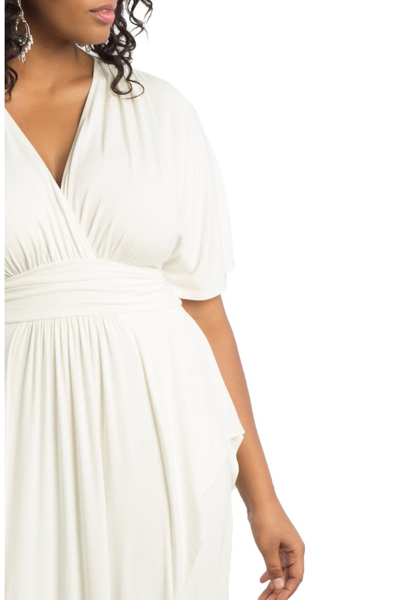 Indie V-Neck Fit & Flare Dress, Alternate, color, IVORY