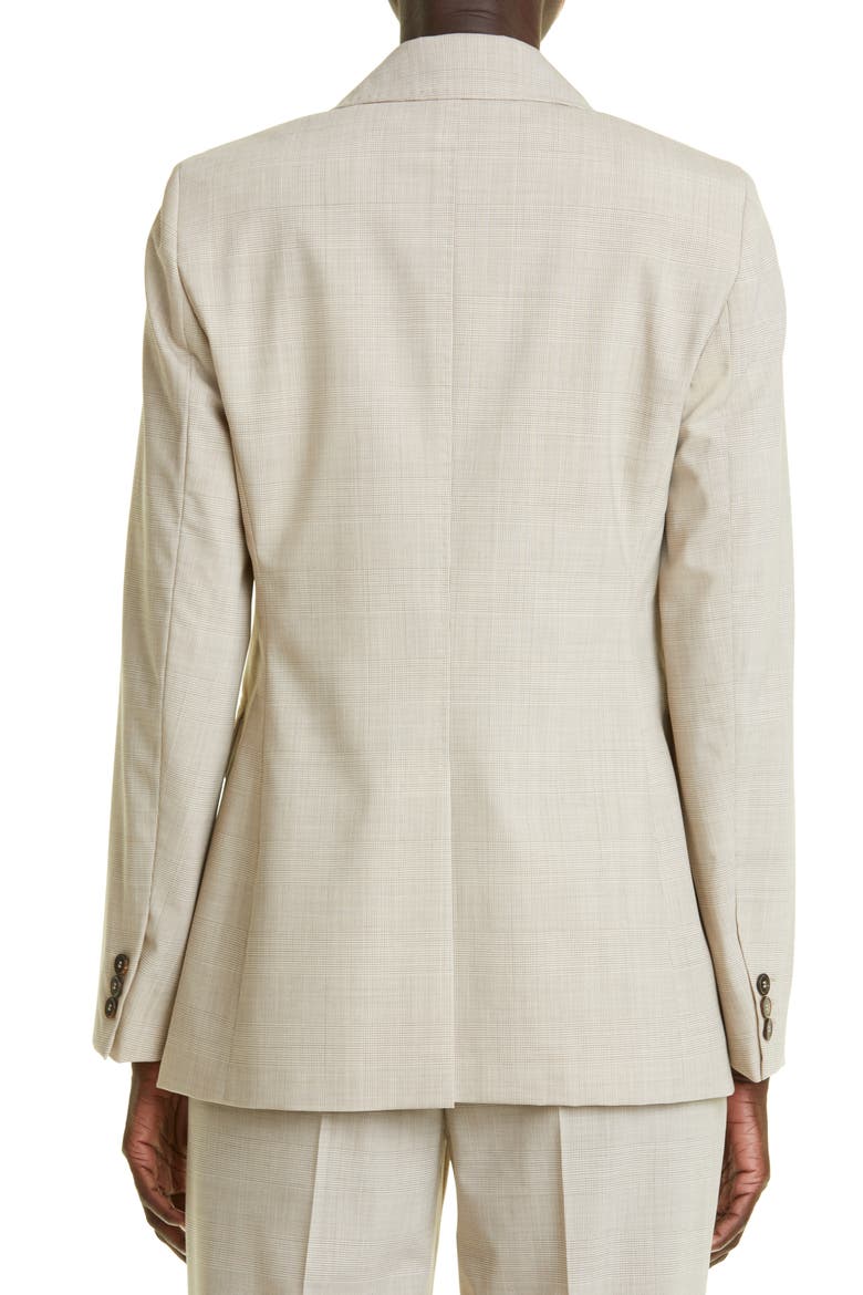Salpa Glen Plaid Virgin Wool Blend Blazer, Alternate, color, SAND