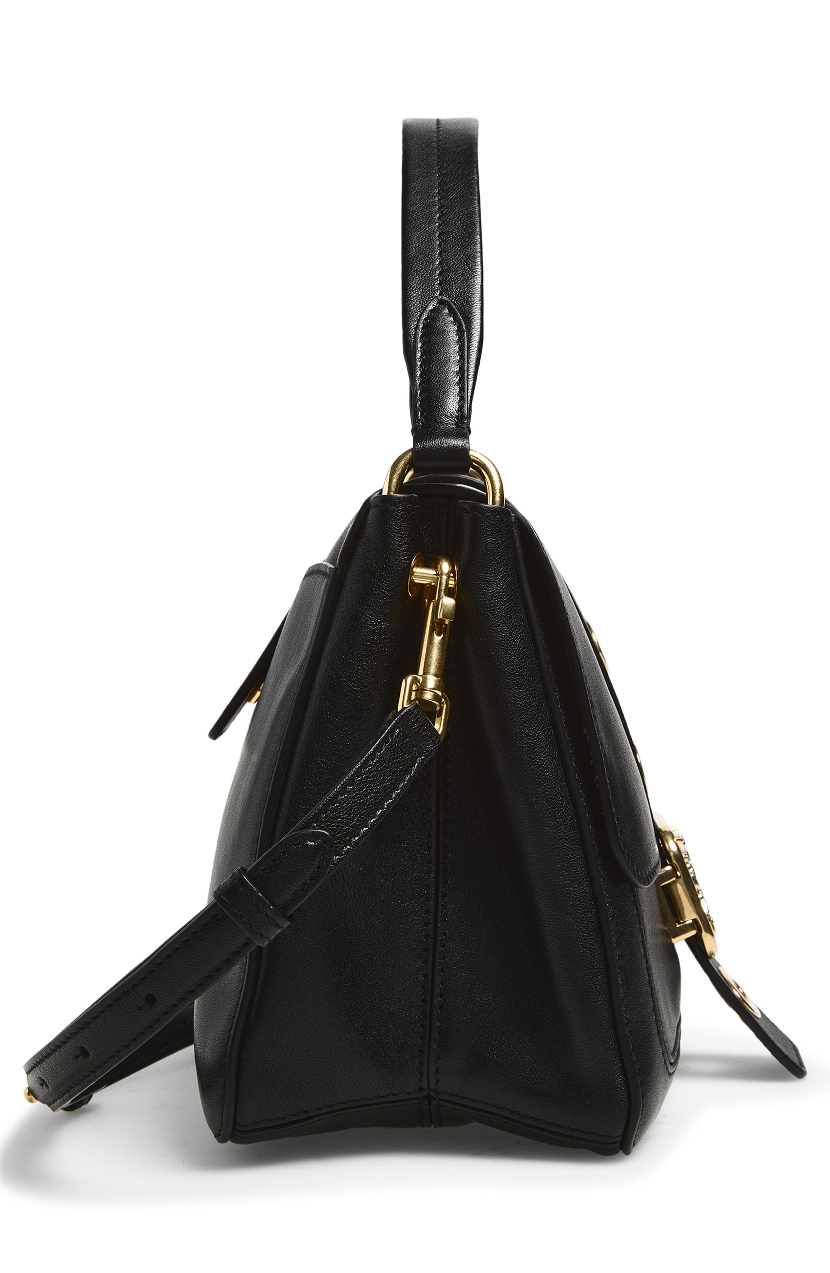 Burberry Small Rider Bag, Alternate, color, Black
