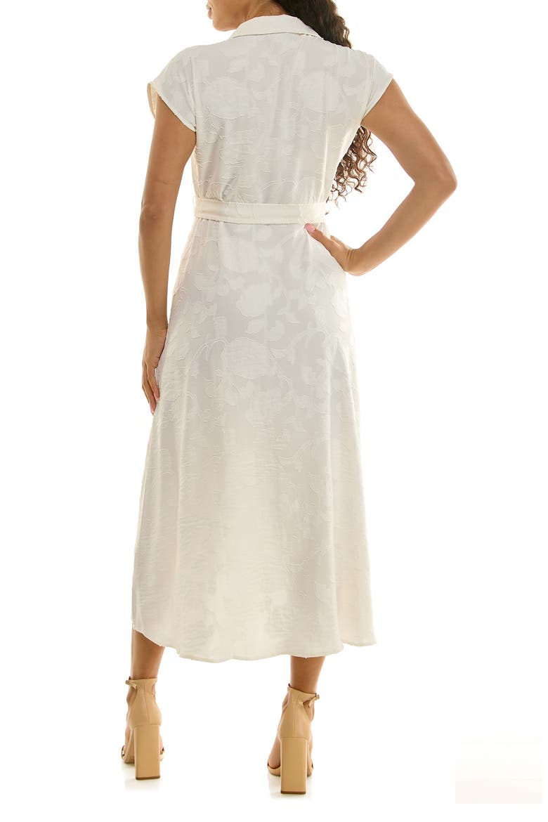 Floral Cap Sleeve Shirtdress, Alternate, color, IVORY