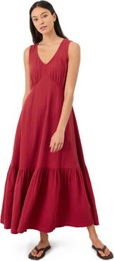 Pact Organic Cotton Double Gauze Beach To Brunch Dress