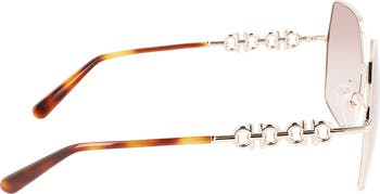 Gancini 61mm Gradient Rectangular Sunglasses