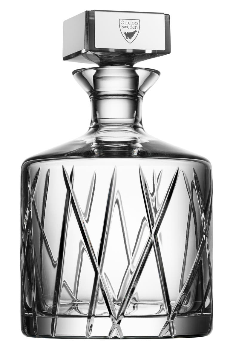 City Crystal Decanter, Main, color, CLEAR