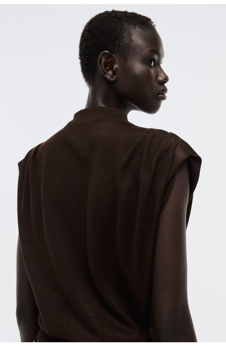 H&M Fine-knit Top, Alternate, color, Brown