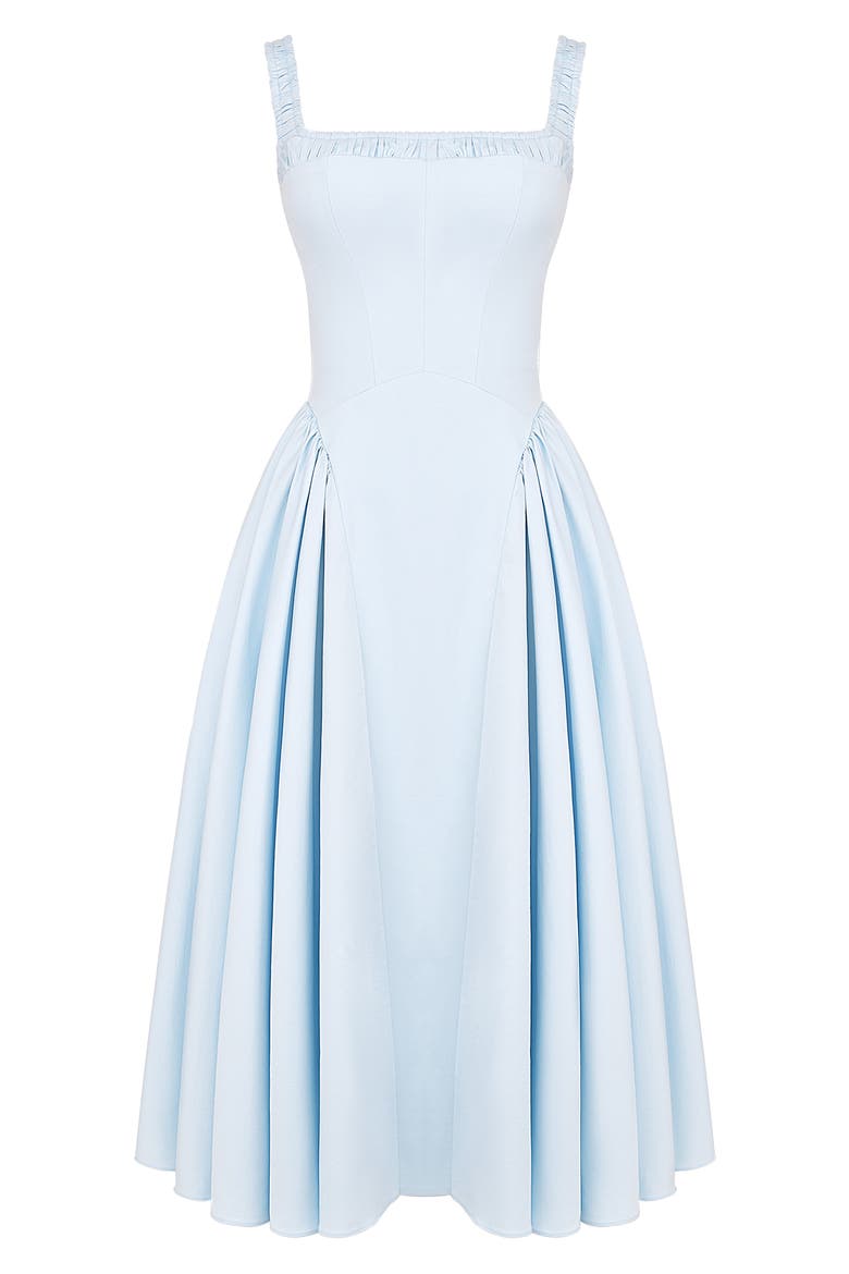 Dorothy B Pima Cotton Blend Cocktail Midi Dress, Alternate, color, NAN TUCKET BREEZE