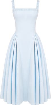HOUSE OF CB Dorothy B Pima Cotton Blend Cocktail Midi Dress