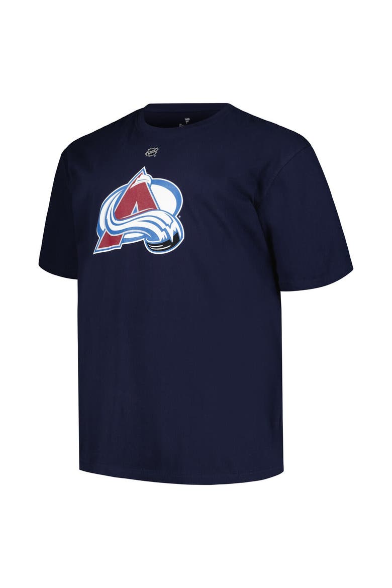 Men's Fanatics Branded Cale Makar Navy Colorado Avalanche Big & Tall Name & Number T-Shirt, Alternate, color, Navy