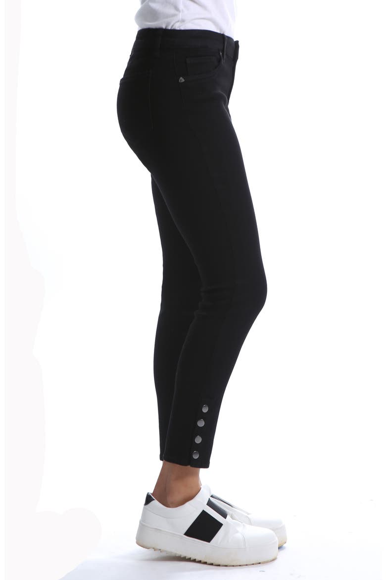 Snap Ankle Jeans, Alternate, color, BLACK 2