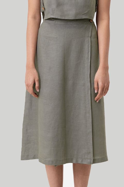 Overlap Midi Skirt