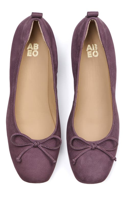 Abeo Cadence Bow Ballet Flat In Purple - Regular