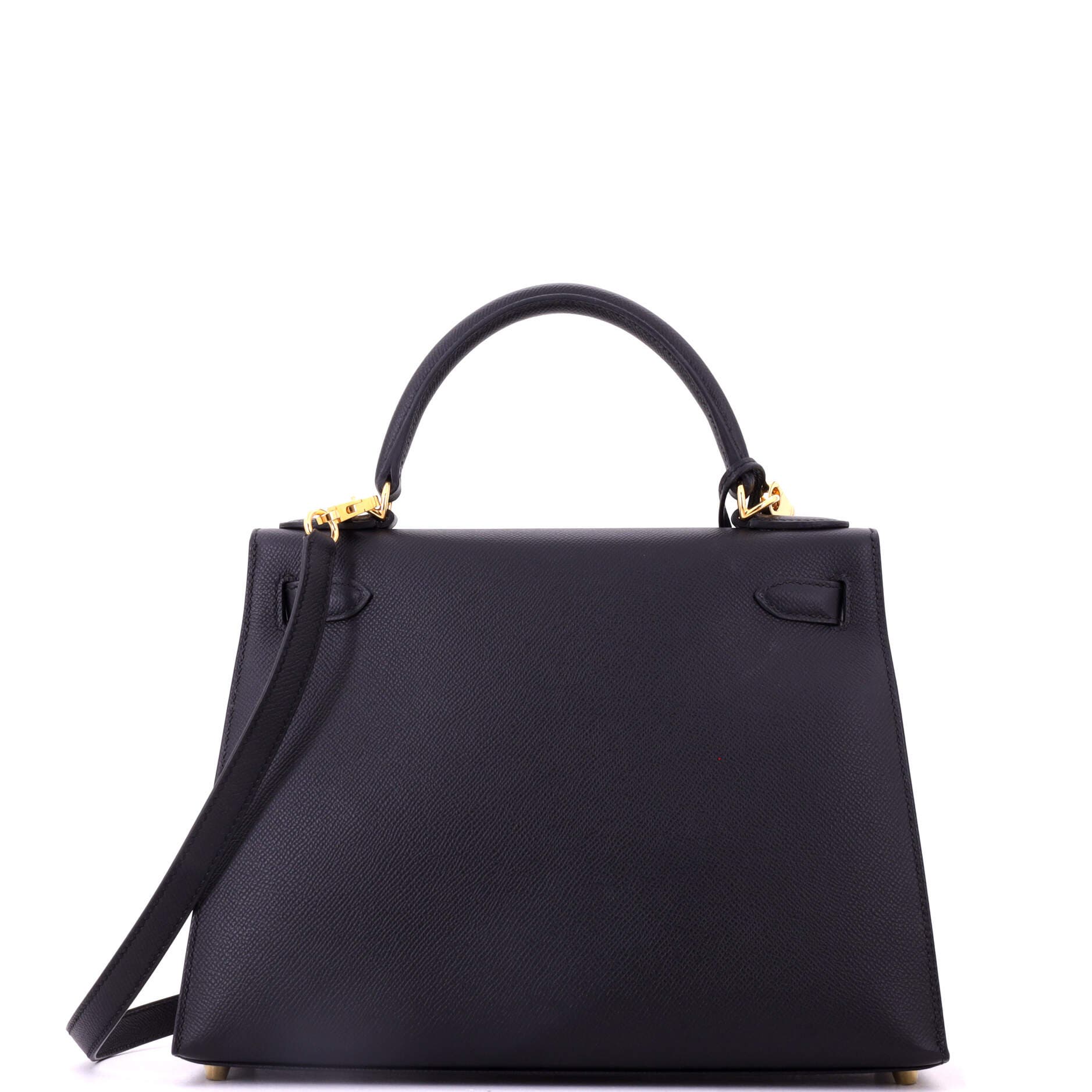 Pre-Owned Hermes Kelly Handbag Black Epsom with Gold Hardware 28, Alternate, color, Noir