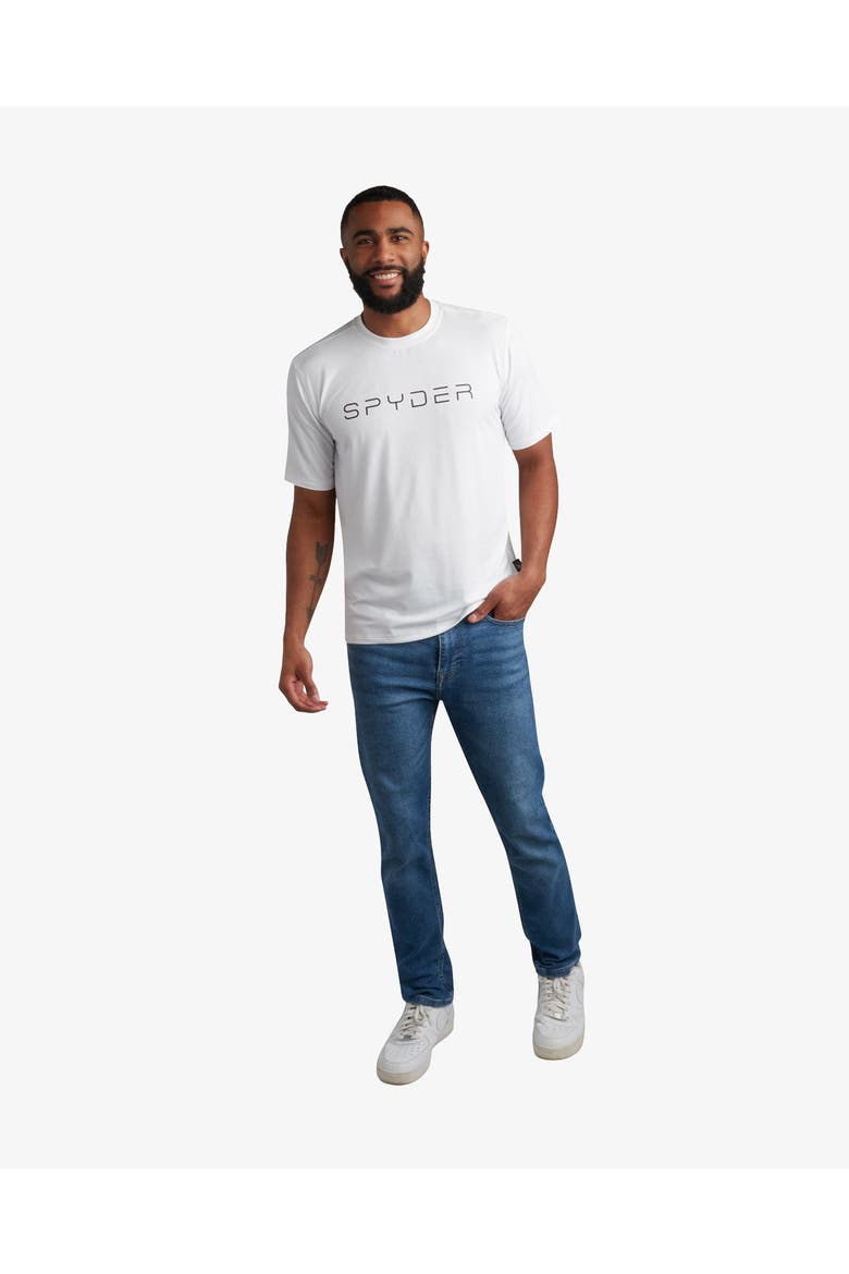 Men Short Sleeve Wordmark Tee, Main, color, White
