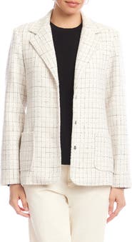 Karen Kane Check Tweed Blazer