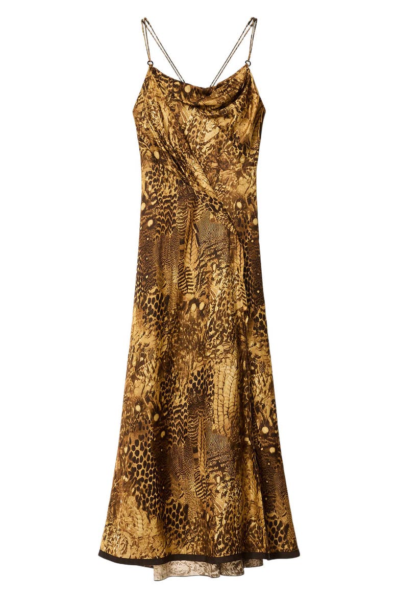 Claire Midi Dress, Alternate, color, BLIXA GOLD
