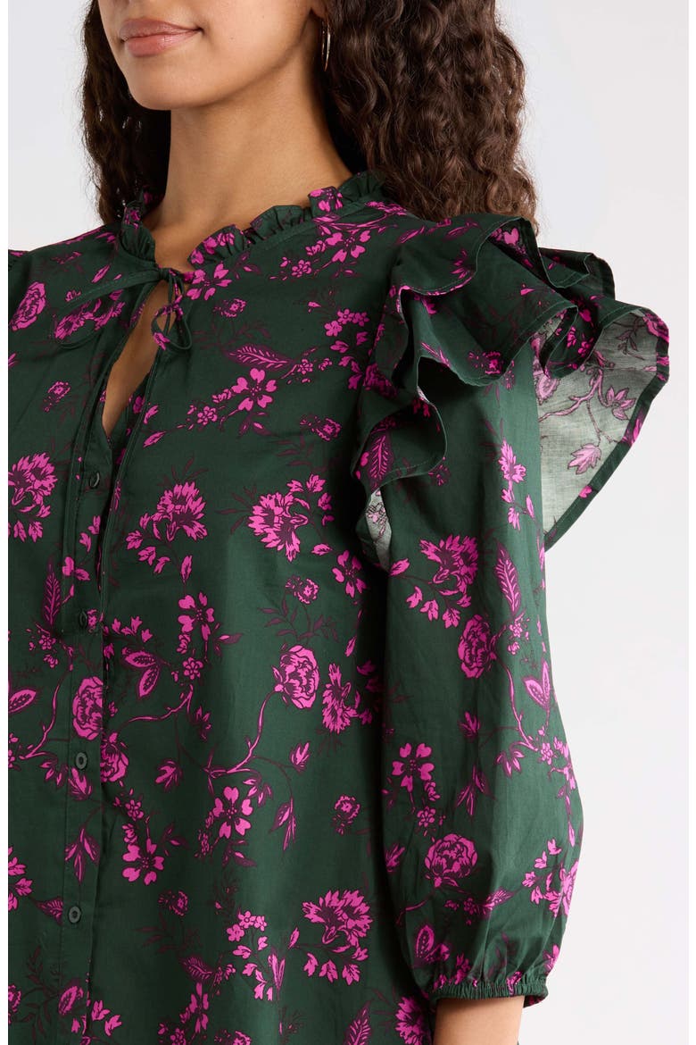 Close to You Sammy Ruffle Drop Waist Dress, Alternate, color, FOREST-PINK