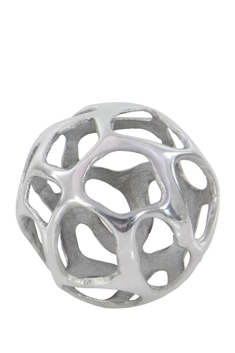 Silvertone Aluminum Contemporary Geometric Sculpture - Set of 3, Alternate, color, SILVER