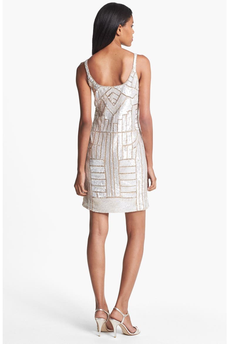 Beaded Tank Dress, Alternate, color, CHAMPAGNE