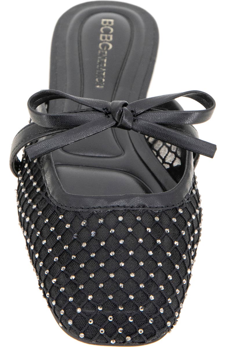 BCBGeneration Hildana Bow Mule, Alternate, color, Black Rhinestone