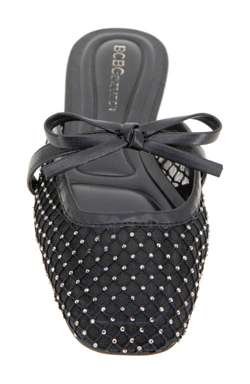 Bcbgeneration Hildana Bow Mule In Black Rhinestone
