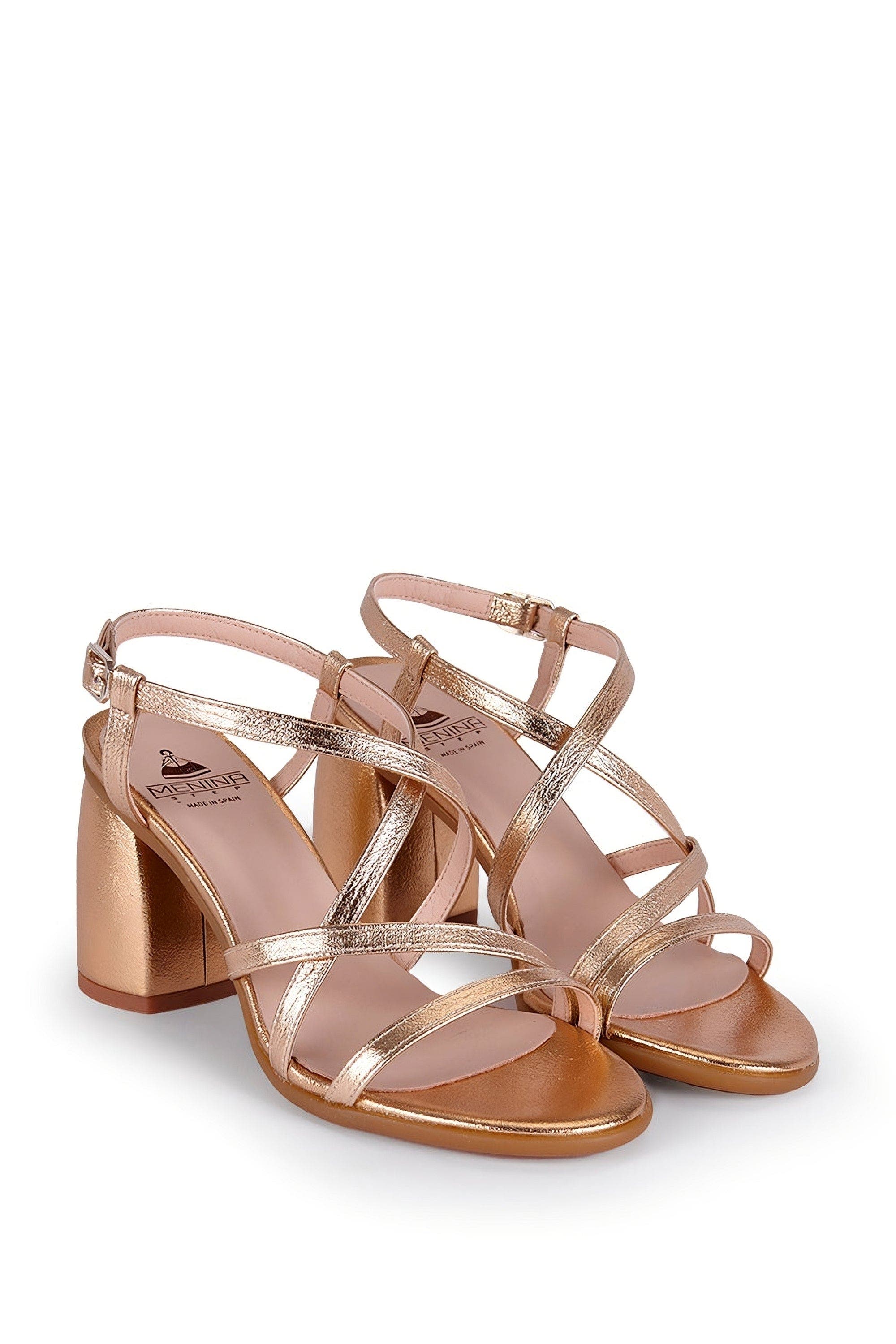 Cloe Leather Heeled Sandal, Alternate, color, Champagne
