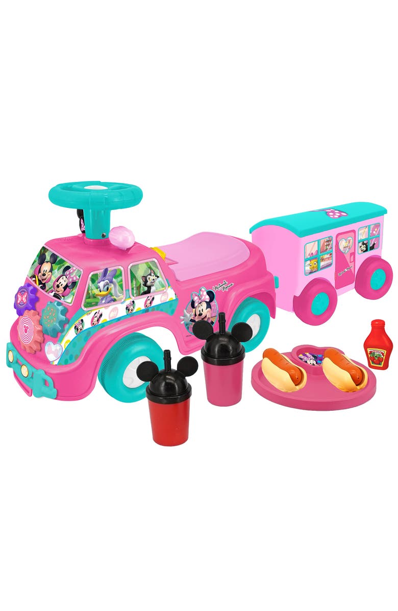 Kiddieland Lights N' Sounds Camper Minnie, Disney Foottofloor Vehicle, Main, color, Multicolored