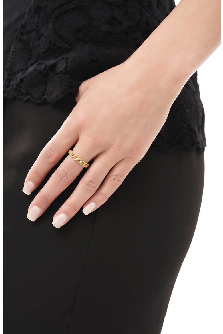 Citrine Bezel Set Eternity Ring (Nordstrom Exclusive), Alternate, color, YELLOW GOLD/ CITRINE